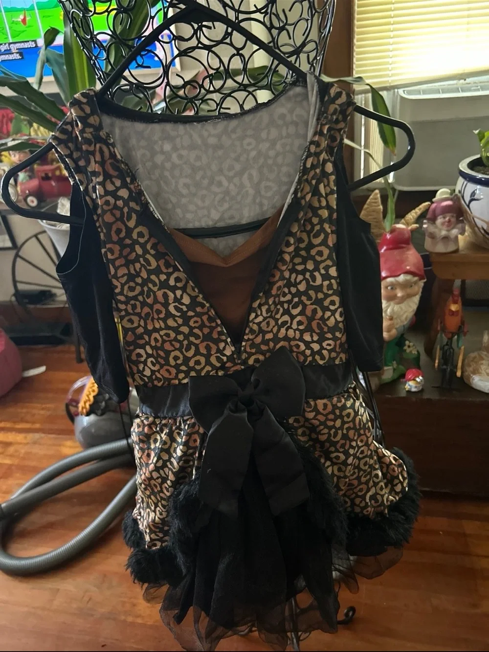 Amscan Leopard Print Costume Dress with Black Bow and Tulle